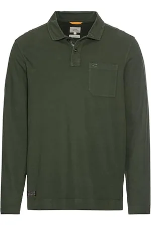 Camel Active Herren Langarm Poloshirt aus zertifiziertem Organic Cotton Menswear-XL