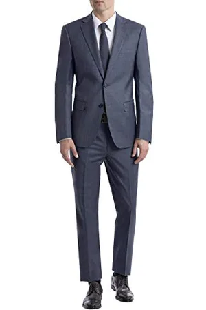 Calvin Klein Herren Suit Pants Business-Anzug Hosen-Set, Blue, 28
