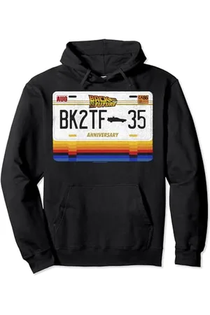 Back To The Future 35th Anniversary License Plate Pullover Hoodie