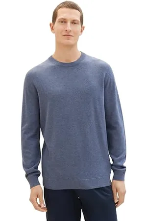 TOM TAILOR Herren 1038426 Pullover, 18964-Vintage Indigo Blue Melange, X-Large