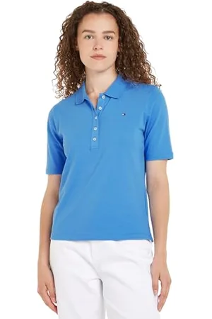 Tommy Hilfiger Damen Poloshirt Kurzarm 1985 Reg Pique Polo Ss Regular Fit, , S