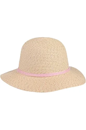 Sterntaler Strohhut Pailletten - Modischer Hut mit glitzernden Pailetten - Mädchen Sonnenhut - Baby und Kinder Kopfbedeckung - Strandkappe- Sand, Größe 55