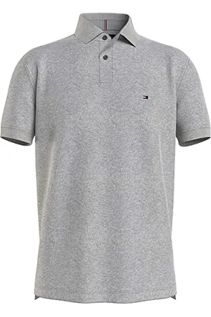 Tommy Hilfiger Herren Poloshirt Kurzarm 1985 Regular Fit, Grau (Medium Grey Heather), S