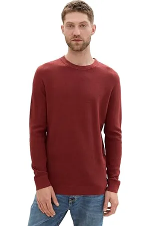 TOM TAILOR Herren Basic Strickpullover aus Baumwolle, , M