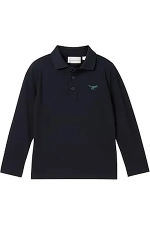 TOM TAILOR Jungen Kinder Langarm-Poloshirt mit Dinosaurier-Stickerei, , 92/98