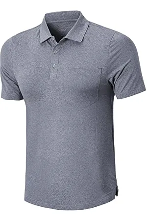 MEETWEE Poloshirt Herren Golf Kurzarm T-Shirt Männer, UV Schutz Shirt Tennis Kurzärmliges mit Brusttasche Schnell Trocknend Atmungsaktives Sport Outdoor