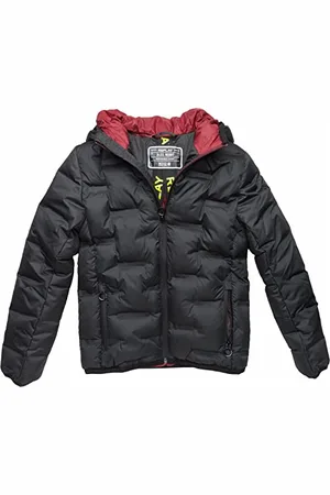 Replay Jungen Jacke mit Kapuze, (Schwarz), 10 Jahre