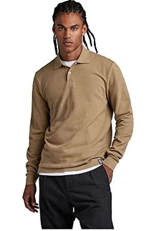 G-Star RAW Herren Essential Poloshirt Long Sleeve, , XXL