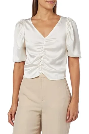 Faina Damen Drapiertes Top caneva, , Small