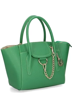 Caprice Damen Henkeltasche aus Leder Mittelgroß, Grün , 1