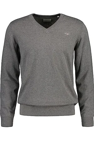 GANT Herren Classic Cotton V-Neck KLASSISCHER Baumwollpullover MIT V-Ausschnitt, , XS