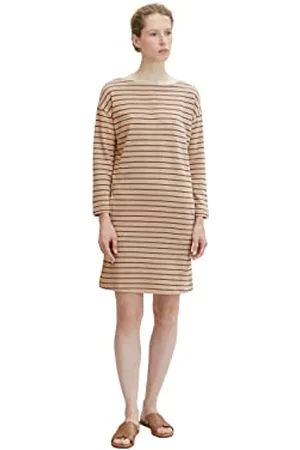 TOM TAILOR Damen Jersey Kleid mit Streifen 1032514, , 42