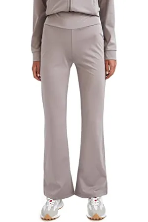 DeFacto High Waist Leggings für Damen - Sport Tights für Damen Sporthose Grey,S