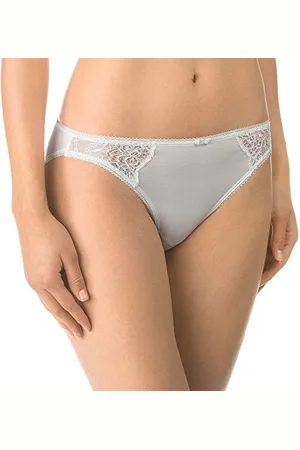 Calida Damen Hose Sensual Secrets, beige aus Viskose, Baumwolle und Elastan, feminine Spitzeneinsätze, Größe: 48/50