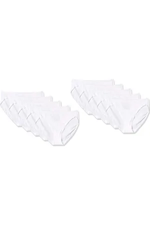 Amazon Damen Slip aus Baumwolle mit hohem Beinschnitt (in Übergröße erhältlich), 10er-Pack, , 38