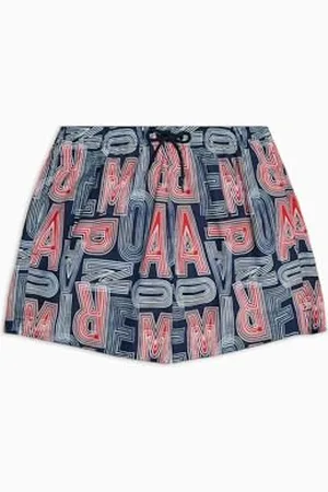 Emporio Armani Herren Logoband Boxer Swim Trunks, , 52