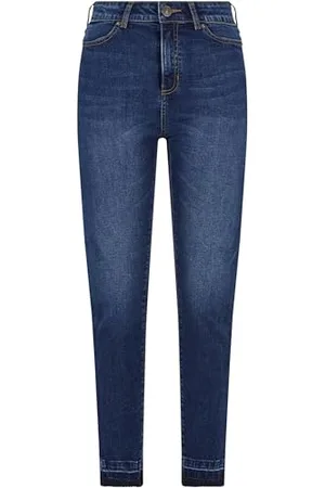 Urban classics Damen Jeans Ladies Skinny High Waist Open Hem Jeans, Skinny Jeans mit offenem Saum, High Waist, , 30