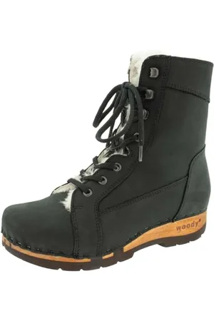 Woody Damen Heike Clog Stiefelette, Nero, 40 EU