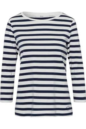 Brax Damen Style Colletta Interlock Light Striped Langarmshirt, , 46
