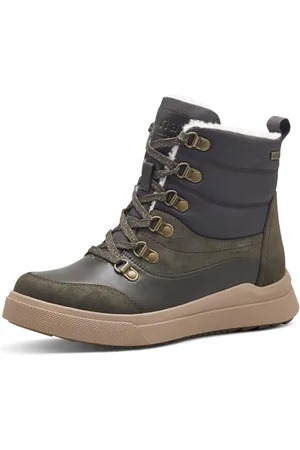 Jana Damen Winterstiefeletten zum Schnüren Wasserabweisend Vegan, Grün , 40 EU