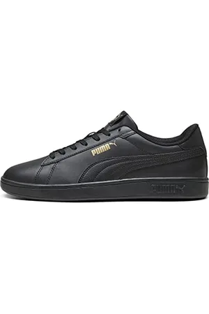PUMA Smash 3.0 L Unisex Sneaker , Black Gold Black, 40 EU
