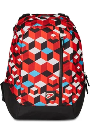 7 for all Mankind Zaino THE DOUBLE CRUNK - Rosso - cuffie stereo con grafica abbinata incluse! 2 zaini in 1 REVERSIBILE, Kinder und Jungen