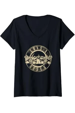 Guns N´Roses Offizielles Reverse Logo T-Shirt mit V-Ausschnitt