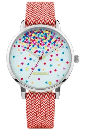 Bergson Damen Uhr BGW8626RL31 Silberfarben 36 mm Saphirglas Kristall Einfarbig Edelstahl Schnalle Silberstrap Unisex Frauen Uhr