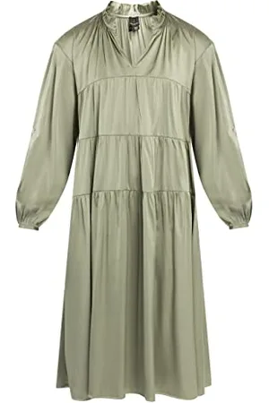 Dreimaster Klassik Damen Weites Midikleid Colina, , L