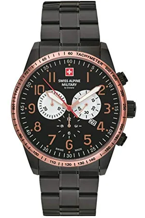 Swiss Military Hanowa Swiss Alpine Military Grovana Herrenuhr Chronograph mit Edelstahlarmband 10 ATM, , Armband