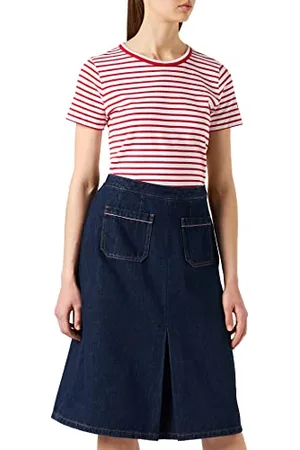 Tommy Hilfiger Damen DNM Knee Skirt Rock, 36