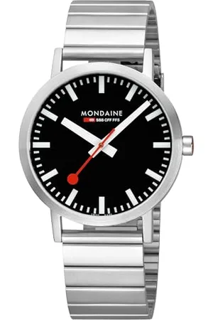 Mondaine Herren Analog Quartz Uhr mit Edelstahl Armband A6603036016SBW