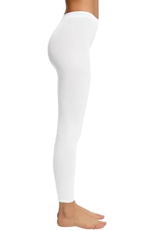 ESPRIT Damen Leggings Cotton W Le Baumwolle einfarbig 1 Stück, , 36-38