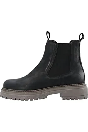 Cashott Damen CASHANNAH Chelsea Oily Nubuck Ankle Boot, Black, 38 EU