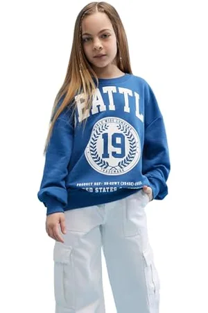 DeFacto Mädchen Sweatshirt - Gemütliche Fleecepullover und Pullover für Kinder - Pullover und Sweatshirts für Mädchen