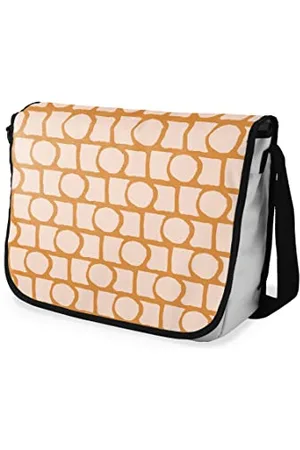 Bonamaison Le Jardin du Lin Digital Bedruckte Messenger Schultaschen mit Schwarzem Riemen für Mädchen und Jungen, Zurück zur Schule, Kuriertaschen für Schüler, Umhängetaschen, Größe: 29x36 Cm