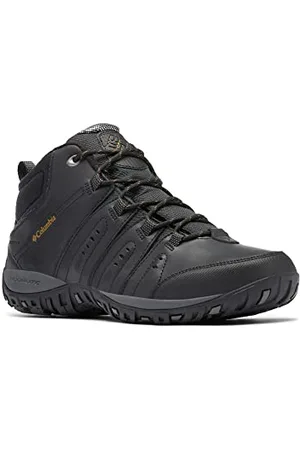 Columbia Woodburn II Chukka WP Omni-Heat wasserdichte Wanderschuhe für Herren, Schwarz (Black x Goldenrod), 41.5 EU
