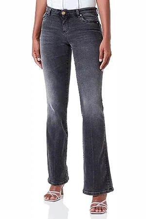 Pinko Damen Frida Flare Denim Stretch BLAC Jeans,