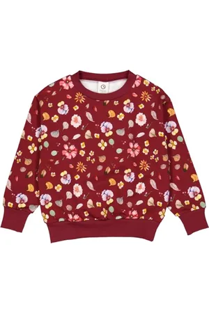 Müsli By Green Cotton Mädchen Dazzle Sweatshirt, Cabernet/Nightingale/Poetry Green, 128 EU