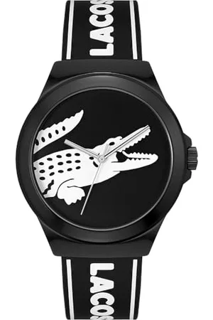 Lacoste Analog Quarzuhr für Herren Kollektion NEOCROC mit Schwarzes Silikonarmband - 2011185