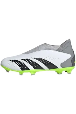 adidas Predator Accuracy.3 Laceless Firm Ground Boots Fußballschuhe, Cloud White/Core Black/Lucid Lemon, 28.5 EU