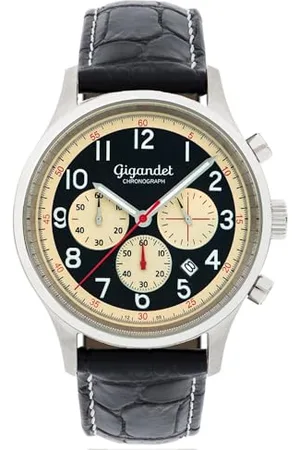 Gigandet Herren Analog Japanisches Quarzwerk Uhr mit Leder Armband 2VNAG50/007