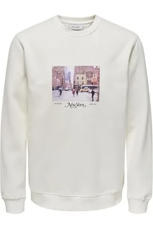 Only & Sons Onsrobert Reg Photo Crew Neck SWT Vd Felpa da Uomo, , L