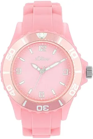 QS by s.Oliver Armbanduhr Mädchen Kinder Quarzuhr Analog, mit Silikon Armband, , 3 bar Wasserdicht, Kommt in Uhren Geschenk Box, 2036502