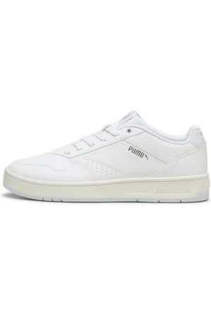PUMA Unisex Court Classic Sneaker, White Silver Mist Silver, 40.5 EU