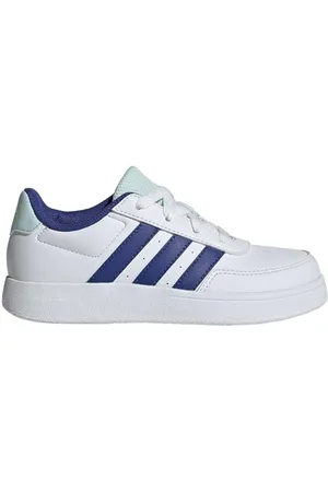 adidas Breaknet Lifestyle Court Lace Shoes Tennisschuhe, Cloud White/semi Lucid Blue/Halo Mint, 33.5 EU