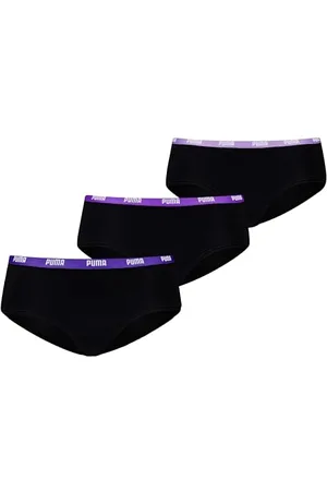 PUMA Damen 503007001 Hipster Panties, Black/Purple, S EU
