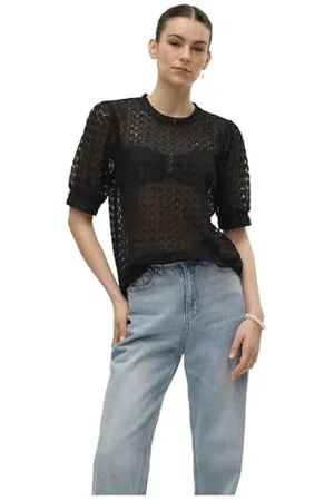 VERO MODA VMBECCA LACE SS O-Neck TOP JRS GA NOOS