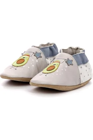 Robeez Heavy Day Babyschuhe, Hellgrau, Weiß, 17/18 EU, , 17/18 EU