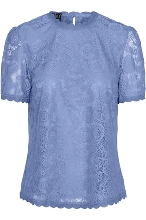 Pieces® PCOLLINE SS LACE TOP NOOS BC